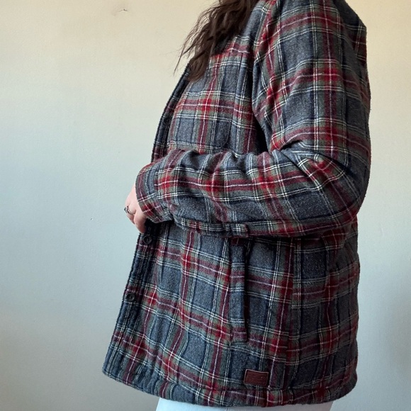 L.L. Bean Relaxed Fit Plaid Flannel Jacket Shacket - Picture 3 of 8